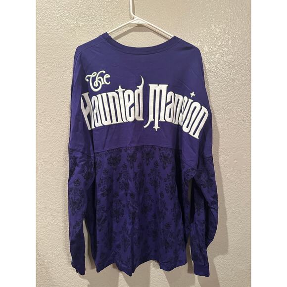 NWOT Disney Parks Haunted Mansion Ghost Host Purple Wallpaper Spirit Jersey XL - Picture 5 of 6